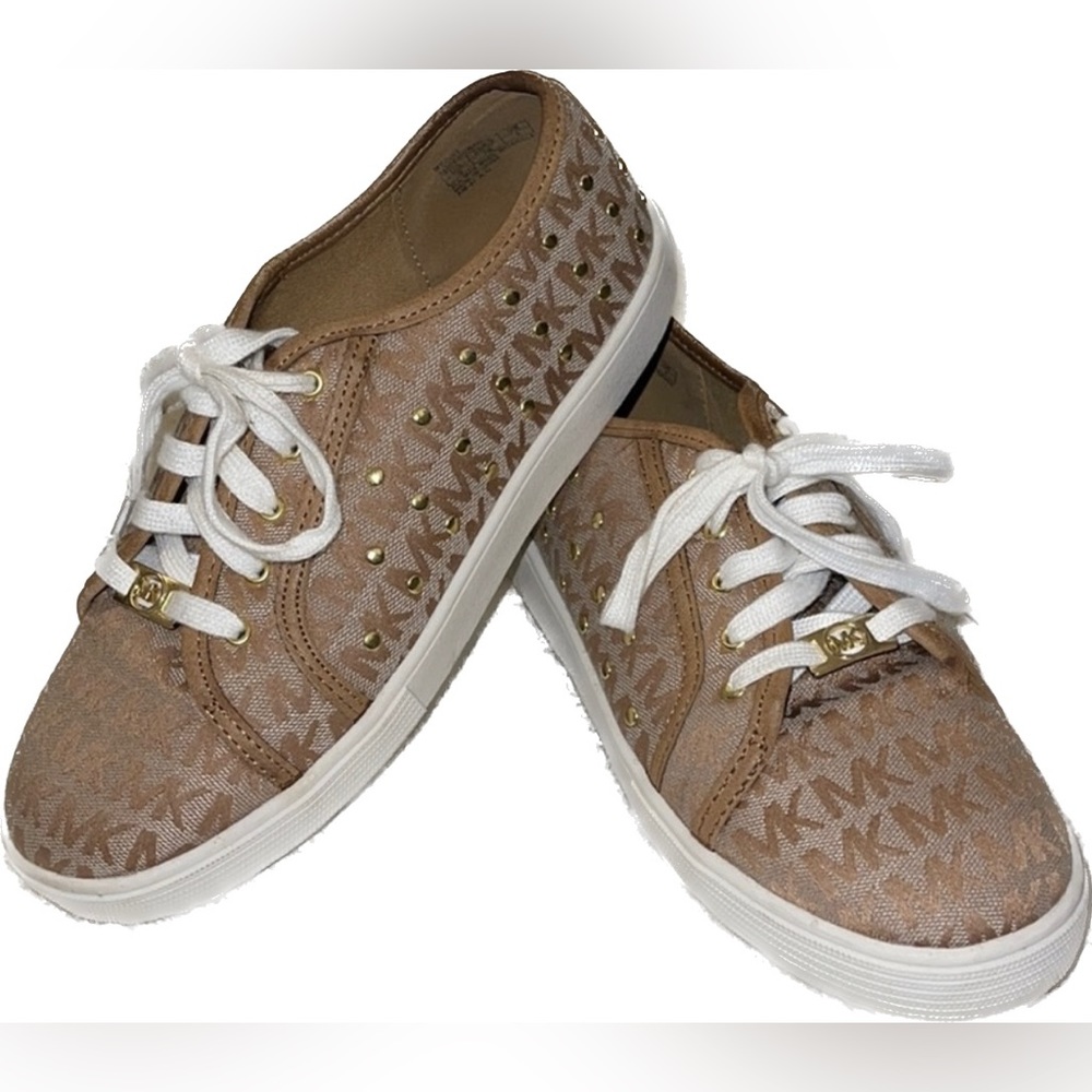 Michael Kors Brown and Gold Sneakers